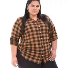 Blusão Xadrez Blusa Festa Junina Caipira Plus Size Grande 