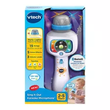 Microfono Vtech Karaoke Luz Y Sonidos P/ Niños Bluetooth Color Blanco