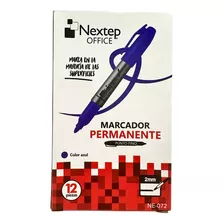 Marcador Permanente Nextep Punto Fino 2 Mm Con 12 Piezas Color Azul