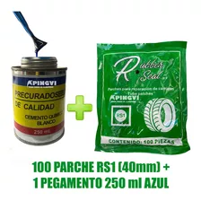 Pegamento Az Parchado D Llantas Cámaras +100pz Parche 40mm F