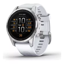 Garmin Epix Pro (g2), Prateado/branco, Cor Da Caixa, 42 Mm, Cor Da Pulseira Branca, Cor Da Moldura Branca, Cor Prata