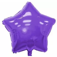10 Balão Metalizado Estrela Lilás Roxa 45*45cm