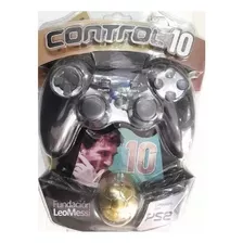 Joystick Level Up Ps2 Control 10 Ed. Limitada Messi Color Negro