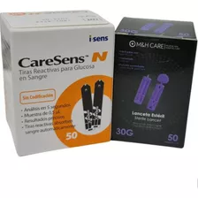 Tirillas Para Caresens N + Lancetas X 150 Unidades 