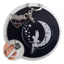 10 Llaveros Hada Luna Estrellas Personalizado Souvenir