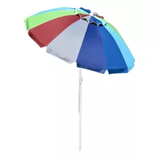 Yescom 6ft Rainbow Beach Umbrella Uv Protection Sunshade Wi.