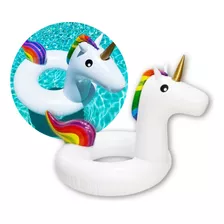 Boia Unicornio Gigante Piscina Inflável Verão 120cm Adulto Cor Branco