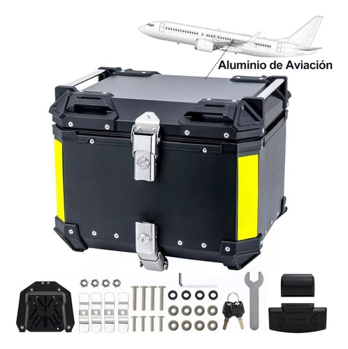 45l Moto Equipaje Trasero Aleacin De Aluminio Caja De Casco Foto 10