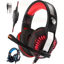 Audifonos Diadema Balaca Gamer Microfono Usb Y Luces Leds