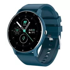 Reloj Inteligente Bluetooth Smartwatch Zl02 Full Touch Azul