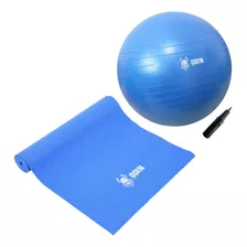 Kit Yoga Tapete Pvc E Bola De Pilates 55 Cm Suiça Odin Fit