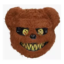 Máscara Rígida Teddy Malo Oso Malvado Careta Peluche Osito Color Marrón