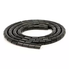 Organizador Fios E Cabos Espiral 1/4 Preto 5 Mts