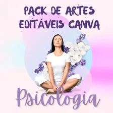 Pack De Artes Canva Psicologia (60 Artes Editáveis)