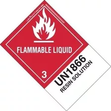 Labelmaster Hsn2100et Liquido Inflamable De La Etiqueta Un18