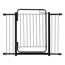 Portão Para Cachorro Pet Grade De Porta Móvel 109/114 Cm Cor Preto