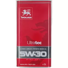 Aceite Lubricante Synthetic 5w30 Wolver Ultratec C3 Sae 5l