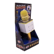 Microfone Karaokê Show Bluetooth Dourado Toyng 36739