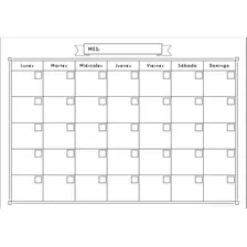 Calendario Blanco Grande 50x70cm