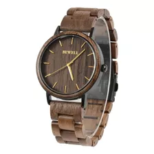 Bewell Reloj De Pulsera De Madera Hecho A Mano Para Hombre, 