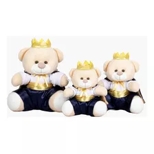 Trio Urso De Pelúcia Príncipe Azul Claro/ Marinho