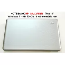 Notebook Hp - G42-275br Tela De 14 Windows 7 Hd 500gb 8 Gb