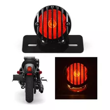 Lanterna Suporte Placa Moto Universal Custom Cafe Racer