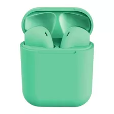 Audifonos Bluetooth 5.0 Inalambricos Manos Libres Touch I12 Color Verde