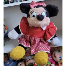 Rara Antiga Boneca Em Pelucia Minnie Mouse Disney Anos 60