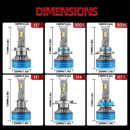 Bombillas Led H11 Para Faros Delanteros, H7, H1, 9005, 9006 Foto 10