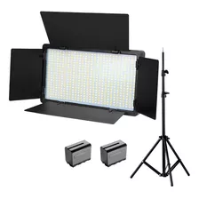 Painel Iluminador Led Branco Quente Frio + Tripé Pro Led-800