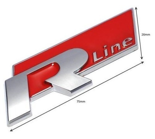 Logo Emblema R Rline Negro Volkwagen Racing Line Sport Vw  Foto 2