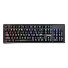 Teclado Gamer Marvo Scorpion Kg916 Qwerty Blue Inglés Us Color Negro Con Luz Rainbow