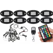 Kit 8 Luces Led De Chasis Bluetooth Exterior Rgb Tuning Piso