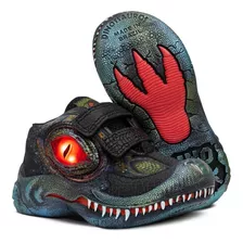 Tenis Infantil Masculino Menino N26ao33 Dinossauro Led 11.89