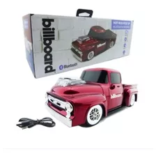 Parlantes Recargable Pick Up Hot Road Billboard Bluetooth Color Rojo