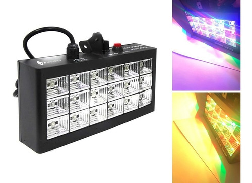Estrobo Luz Led Rgb (multicolor) 18x1w Audioritmico Alienpro