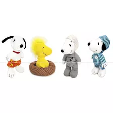 4 Snoopy Pelucia Peanuts Mc Donalds Coleção 2005 Surfing