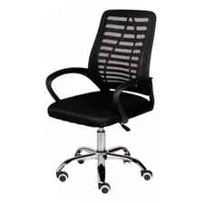 Cadeira Confortavel Tecido Mesh Ergonomica Preta