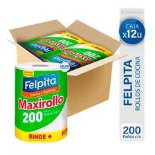 Rollo De Cocina Felpita Paños Doble Hoja Maxirollo Grande