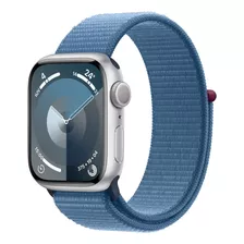 Apple Watch Series 9 45mm Aluminio Plata Sport Loop Azul