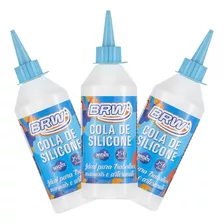 Cola De Silicones Líquida Artesanato Eva Isopor Artesão Kit3