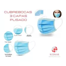 Cubrebocas Tricapa Plisado (cajas De 50pzas.)