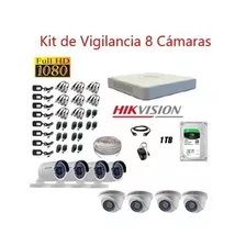 Kit De Vigilancia Hikvision 8 Cámaras Hd 1080p Analógico