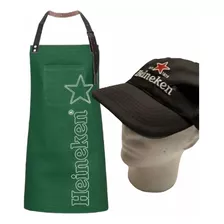 Delantal Heineken Parrillero Gastronomía + Gorra Original