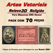 Pack Com 70 Vetores Em Relevo 3d Religião Router Cnc