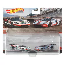 Hot Wheels Premium Car Culture 2 Pack Ford Gt 1/64 Castrol Color Azul Acero