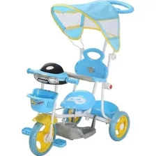 Triciclo Infantil Passeio Empurrador 2 Em 1 Importway Bw003az Motoca Azul 