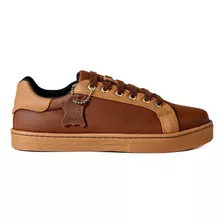 Tenis Hombre Sneakers Marrón Lisos Alexis Roman