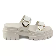 Sandalia Tipo Cuña Para Mujer Lob Footwear Pu Beige 92504004